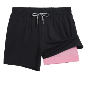 2 in 1 Stretch Short Lined Pickleball Workout Shorts