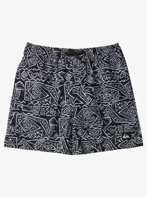 Boys 2-7 Surfsilk Mix Volley 14" Elastic Waist Shorts - Black