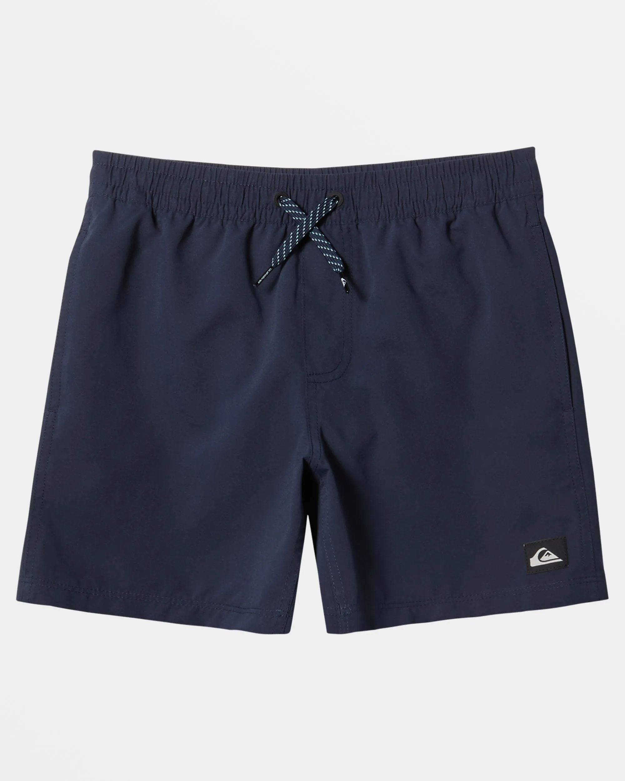 Boys 8-16 Everyday Solid Volley 14" Elastic Waist Shorts - Dark Navy
