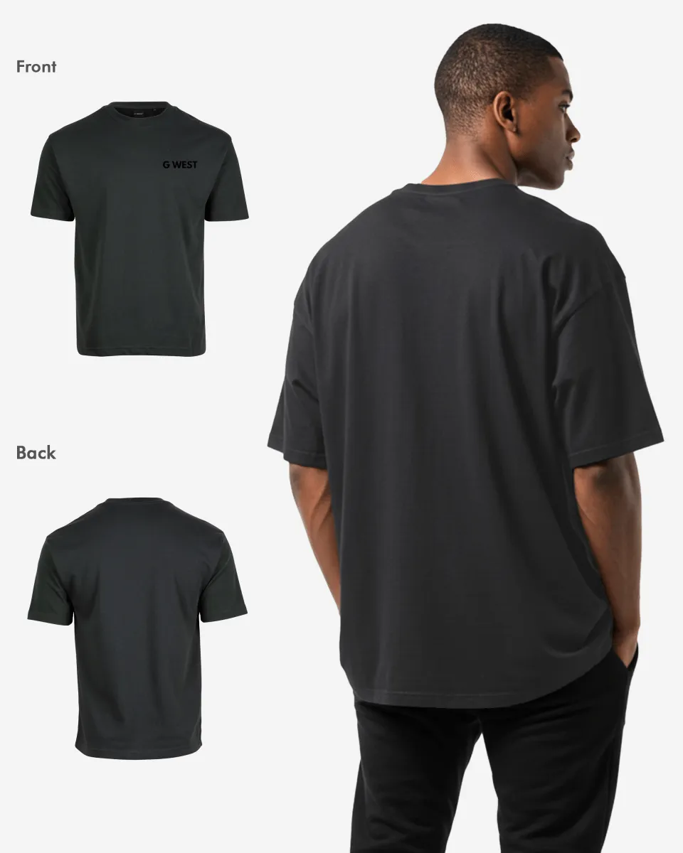 G WEST MENS LOGO KEEP DRY OVERSIZED TEE