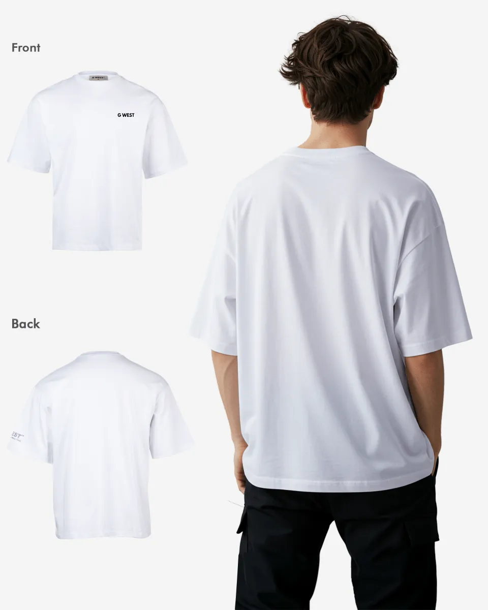 G WEST MENS LOGO KEEP DRY OVERSIZED TEE