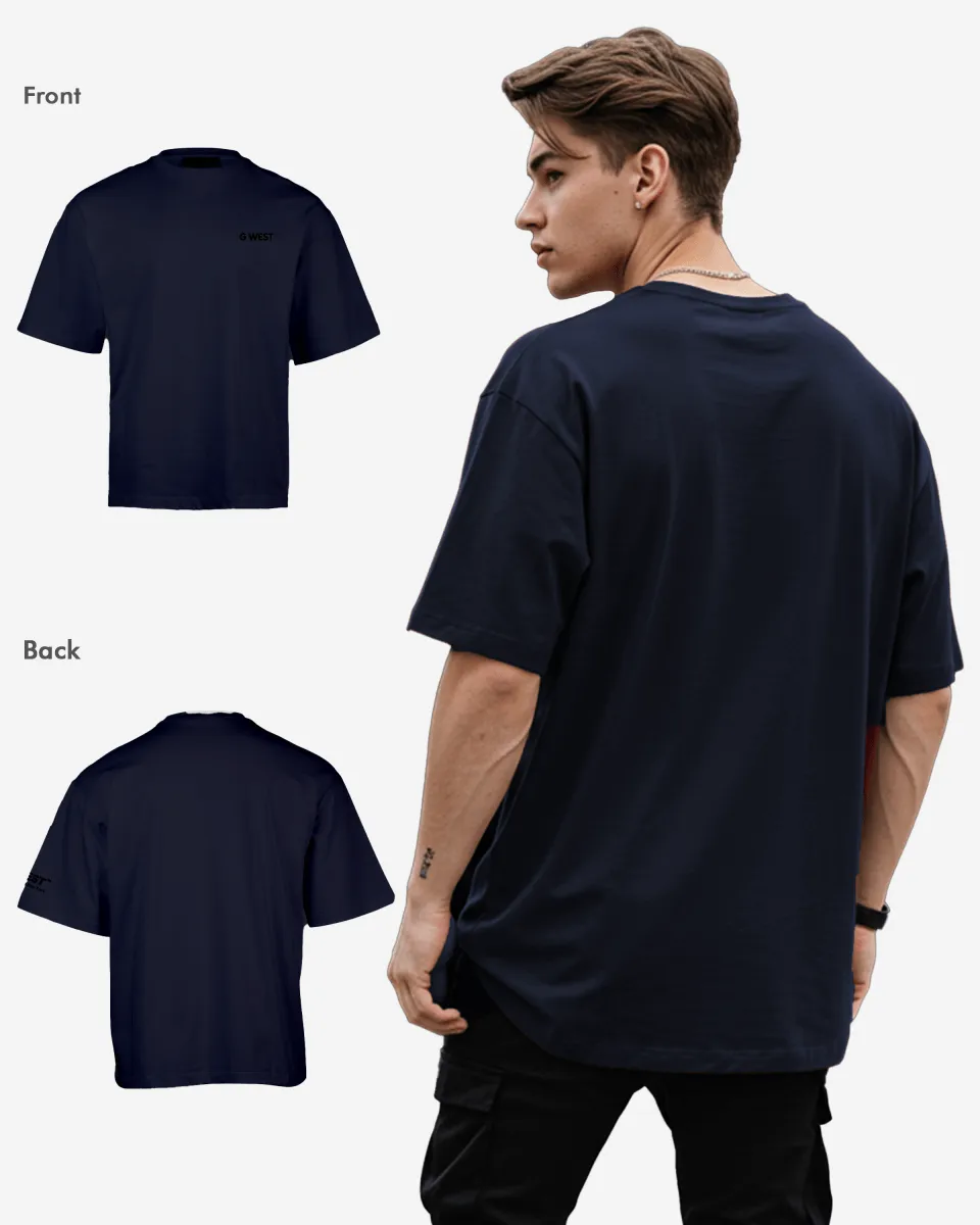 G WEST MENS LOGO KEEP DRY OVERSIZED TEE