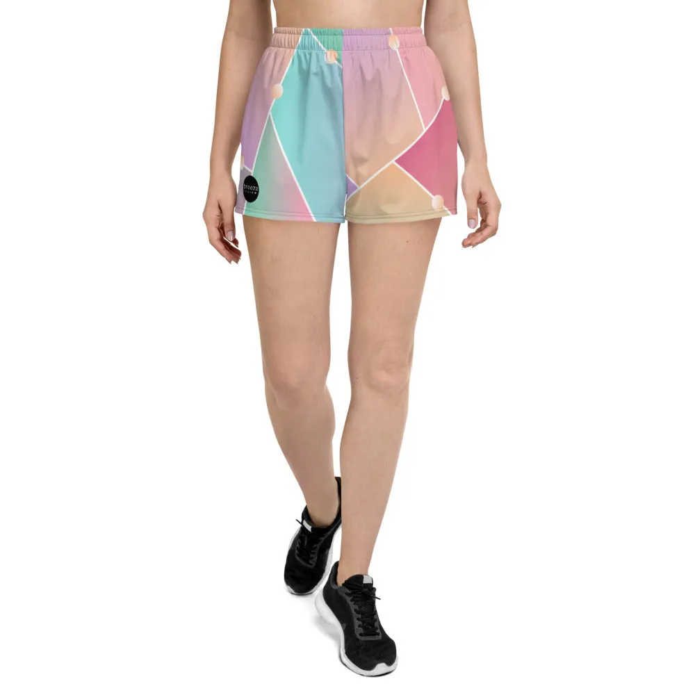 'Iridescent Glass' women's athletic shorts