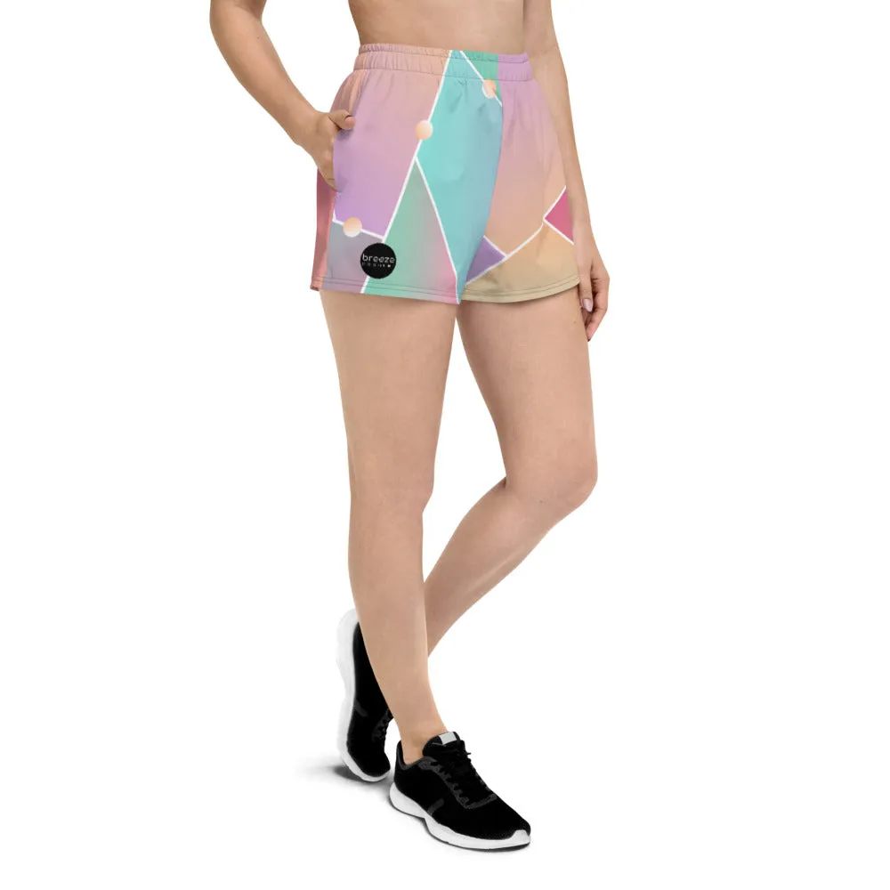 'Iridescent Glass' women's athletic shorts