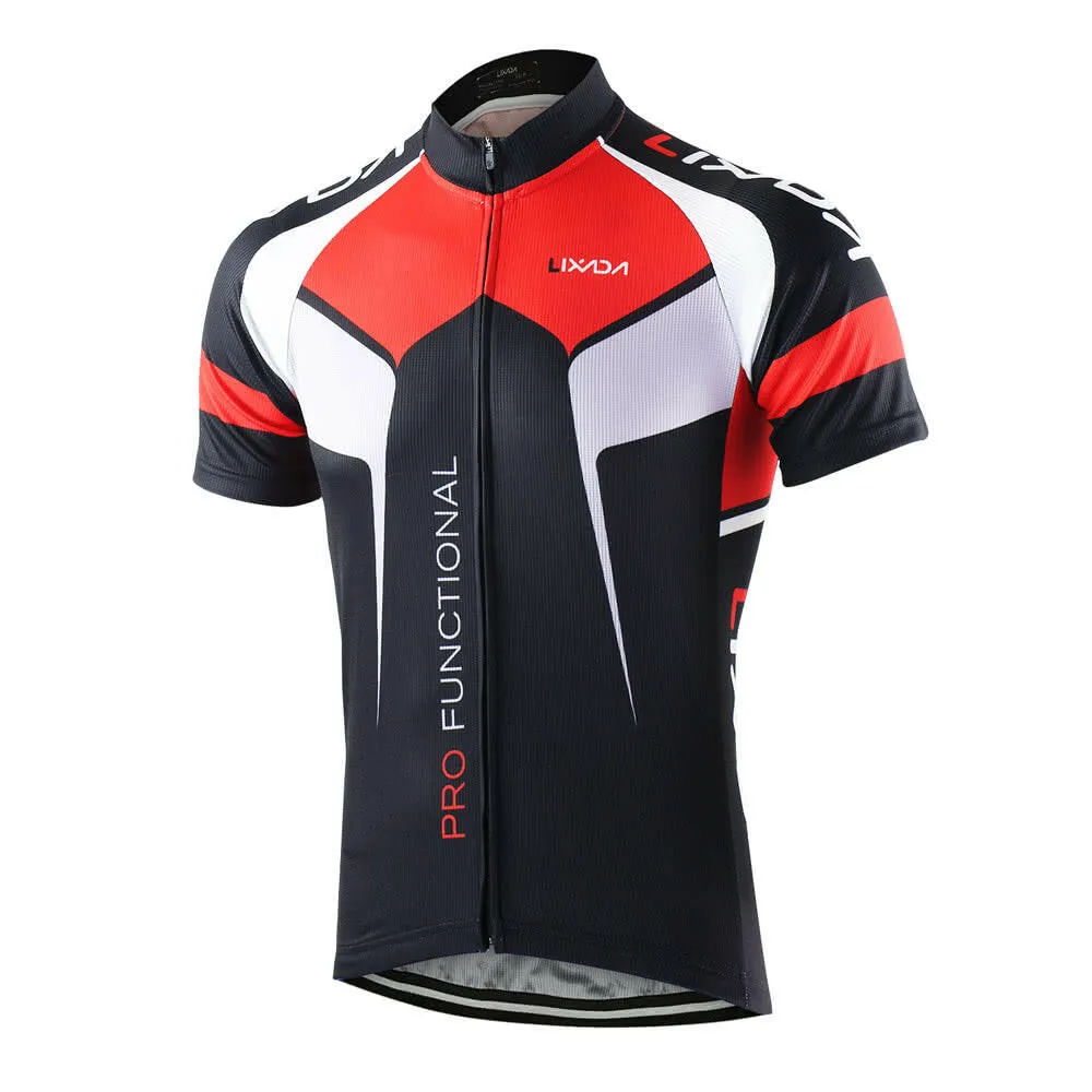 Men Breathable Quick Dry Comfortable Short Sleeve Jersey   Padded Shorts Cycling Clothing Set Riding Sportswear