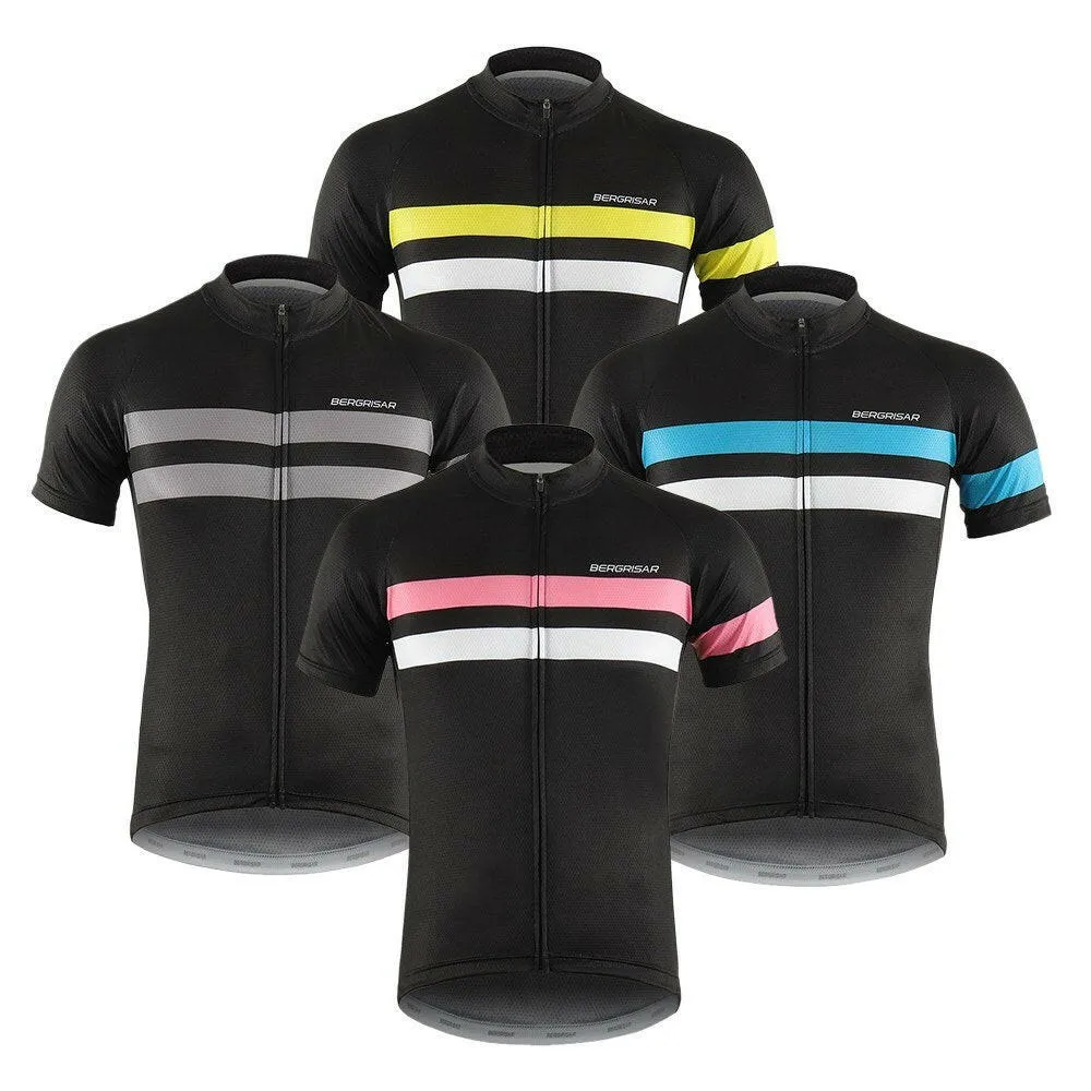 Men Short Sleeve Cycling Jersey Quick Dry Breathable Outdoor Sports Bike Riding Running Shirt