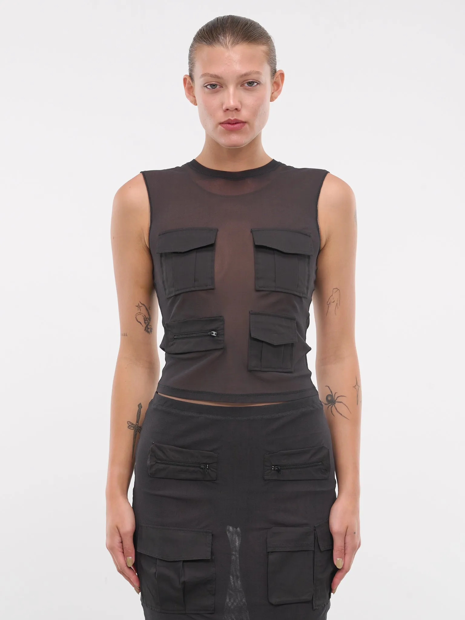 Mesh Cargo Tank Top (AL0419-AA2-ANTHRACITE-GREY)