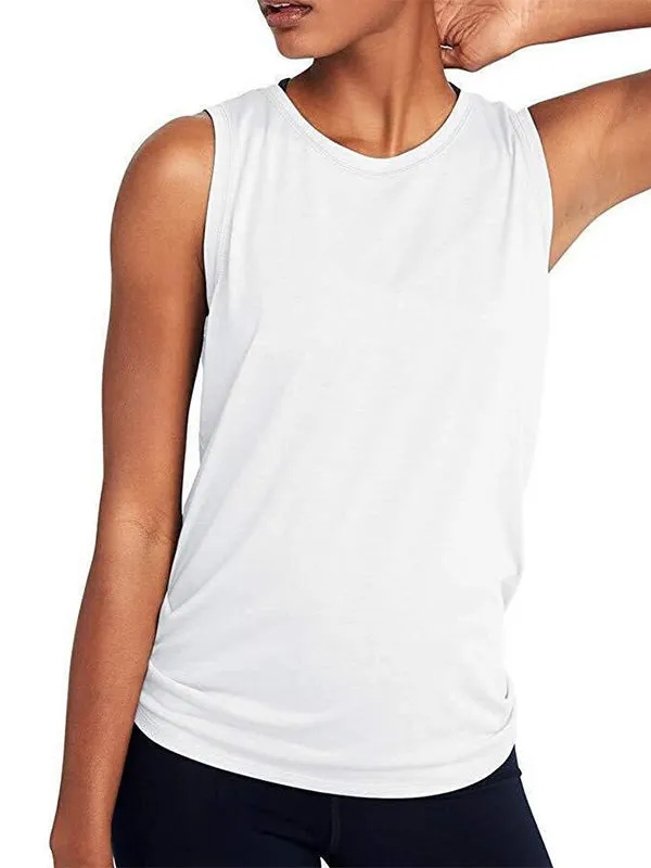 Mesh Paneled Back Tank Top
