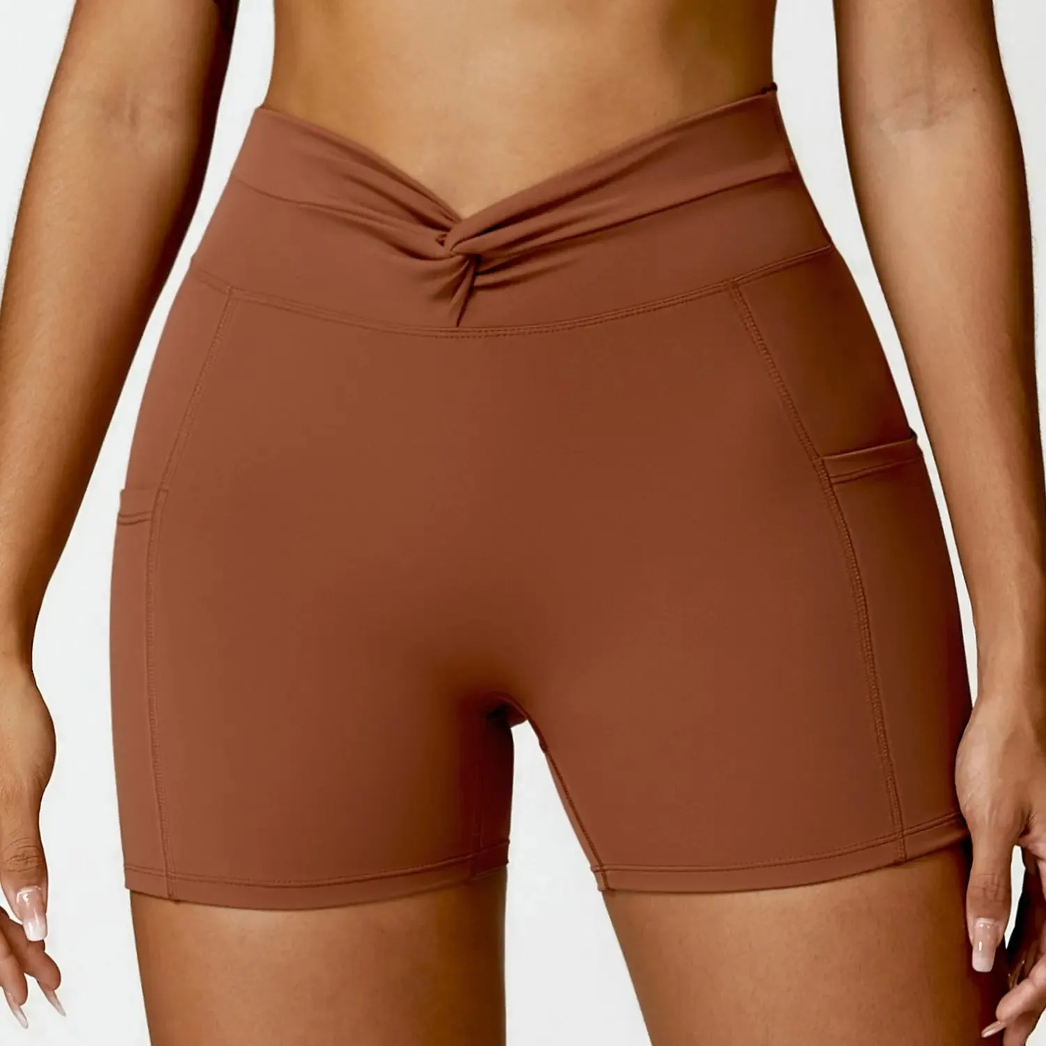 Moisture-Wicking Nude Feel Yoga Shorts