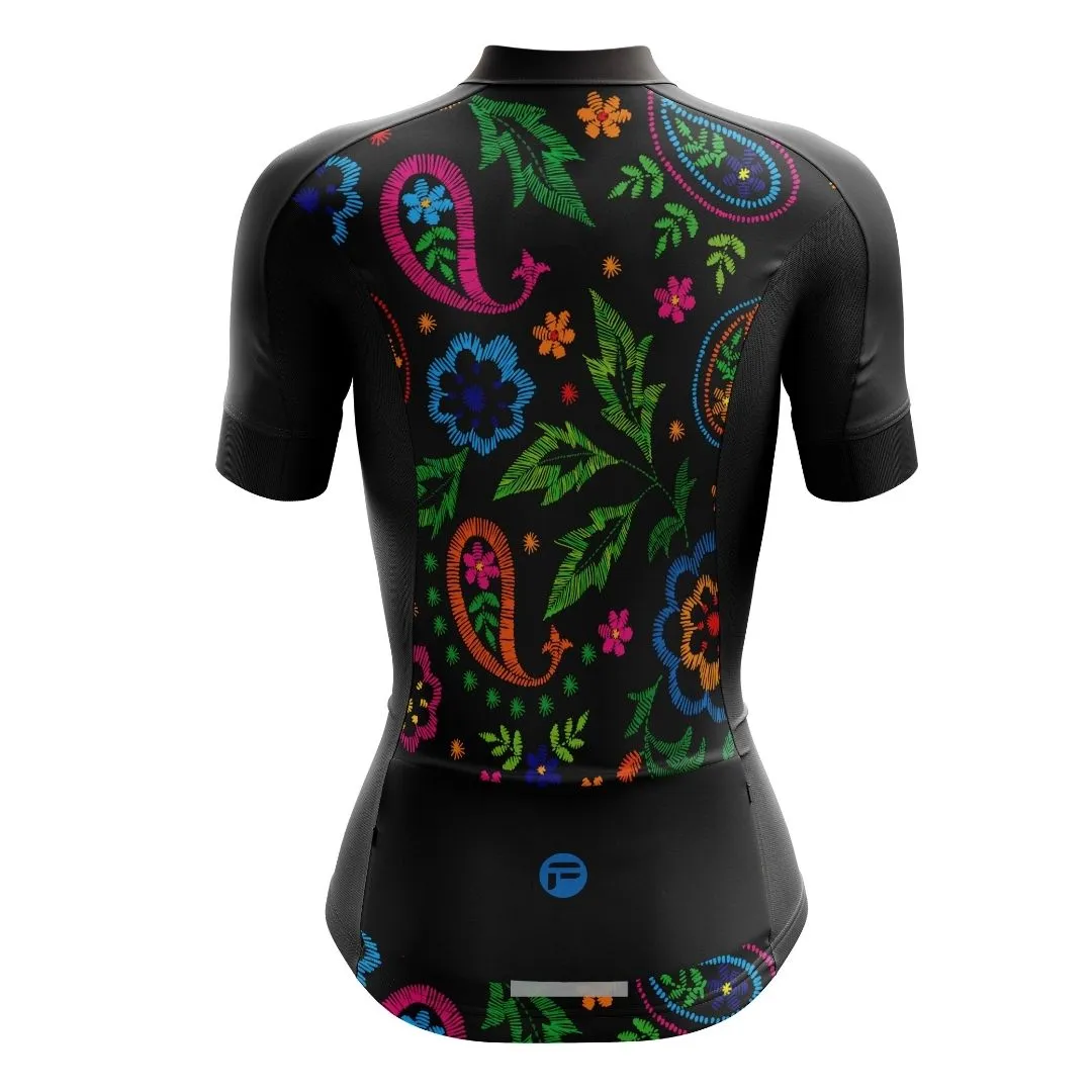 New! Midnight Bloom | Women's Short Sleeve Cycling Jersey