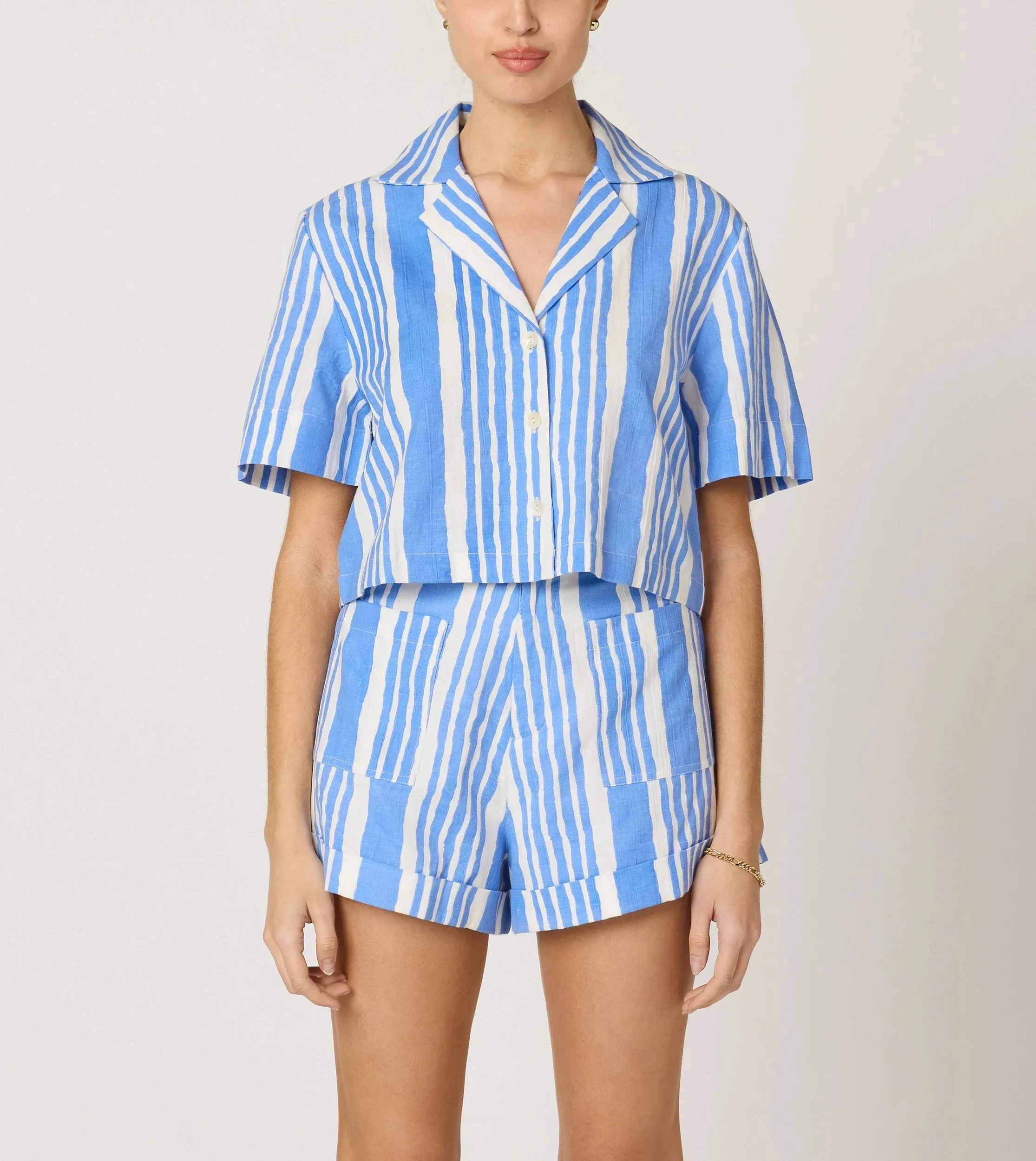 Niko Short | Blue Vecchio Stripe