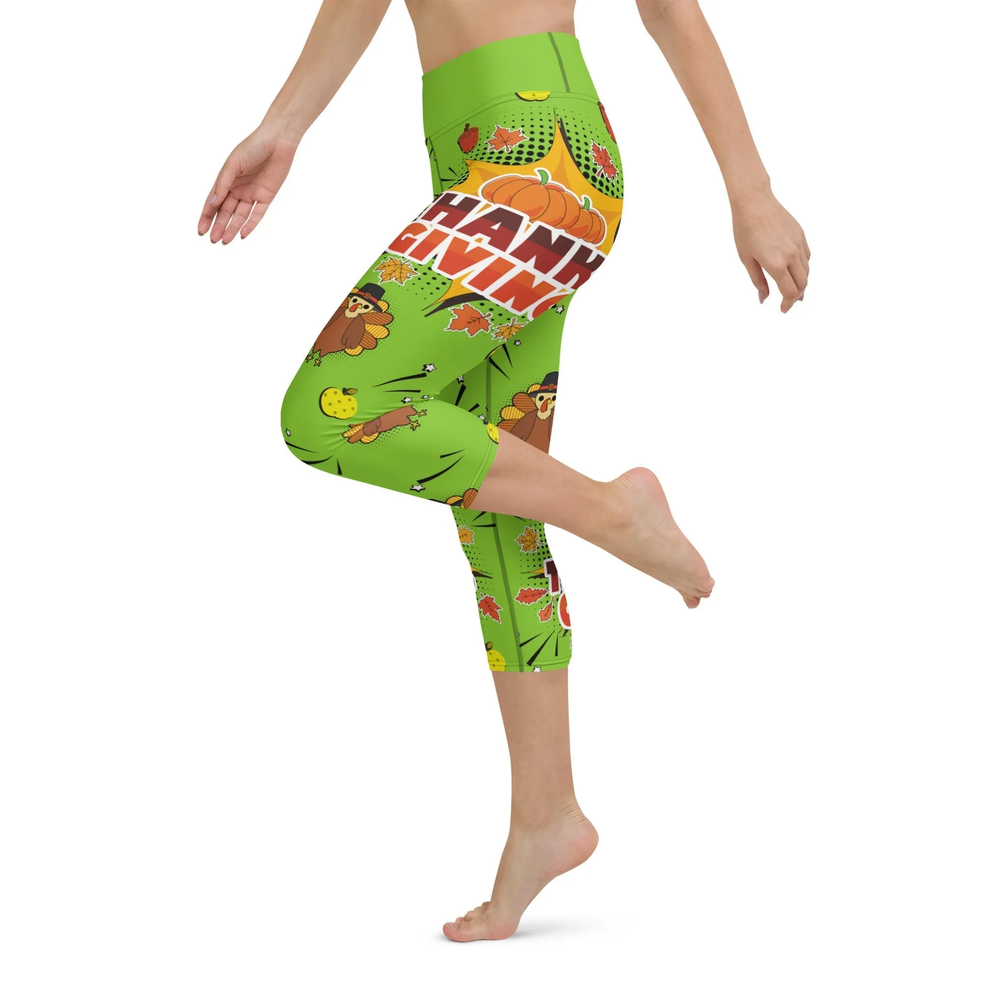 Pop Art Thanksgiving Yoga Capris