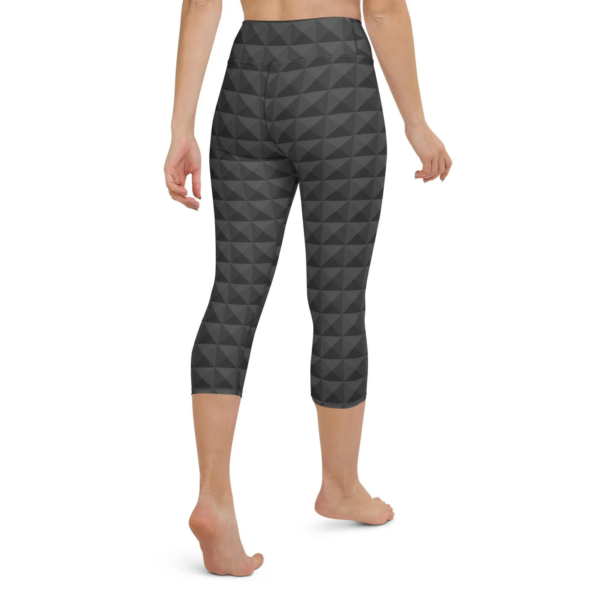 Seamless Cube Pattern Yoga Capris