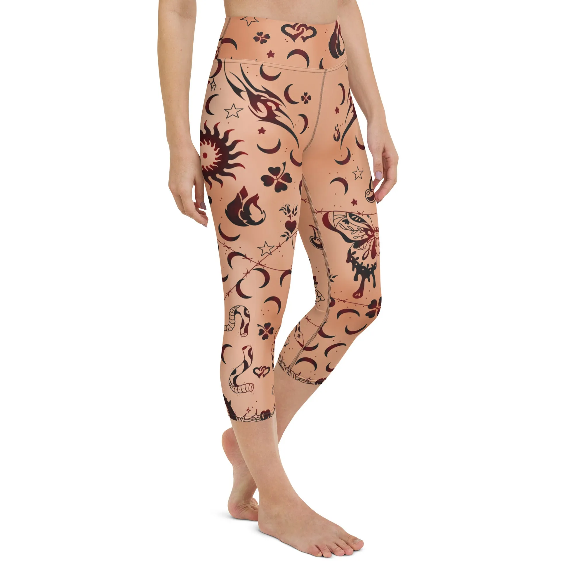 Tattoo Inspired Yoga Capris