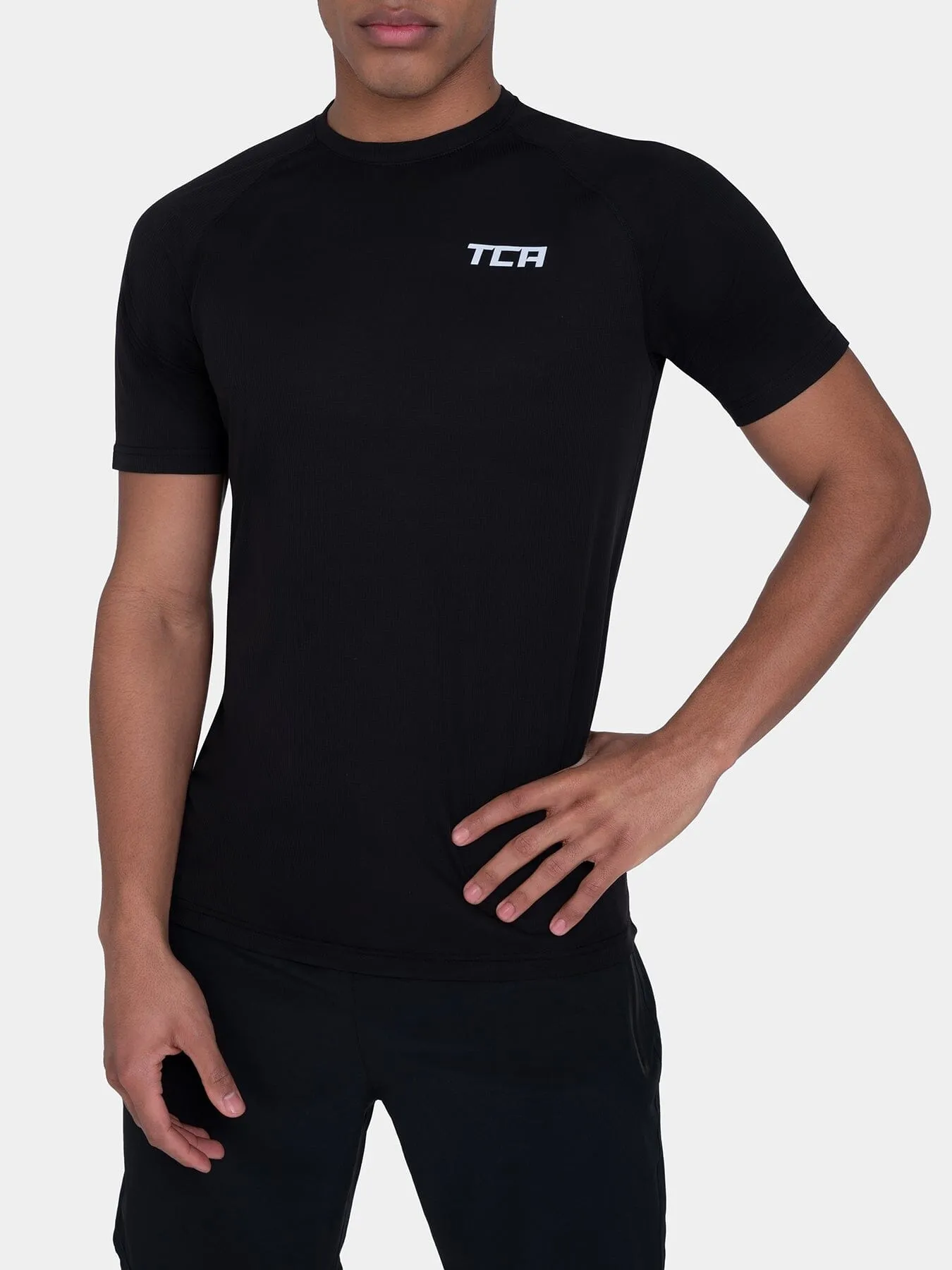 TCA Superlight Mens Dry Fit Gym Shirts  Lightweight Breathable Workout T-Shirts for Running, Training, Fitness & Sports